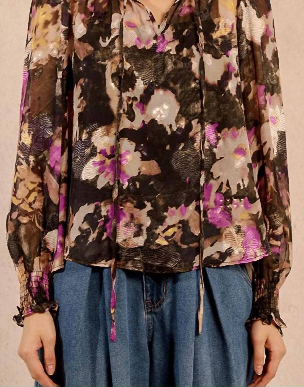 NEW MOLLY BRACKEN clotilde blouse in black